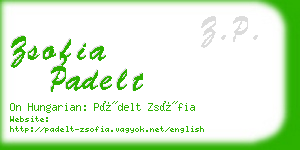 zsofia padelt business card